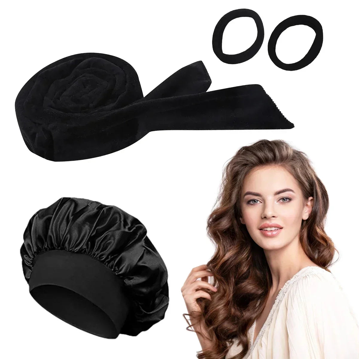 Overnight Curl & Sleep Cap Set