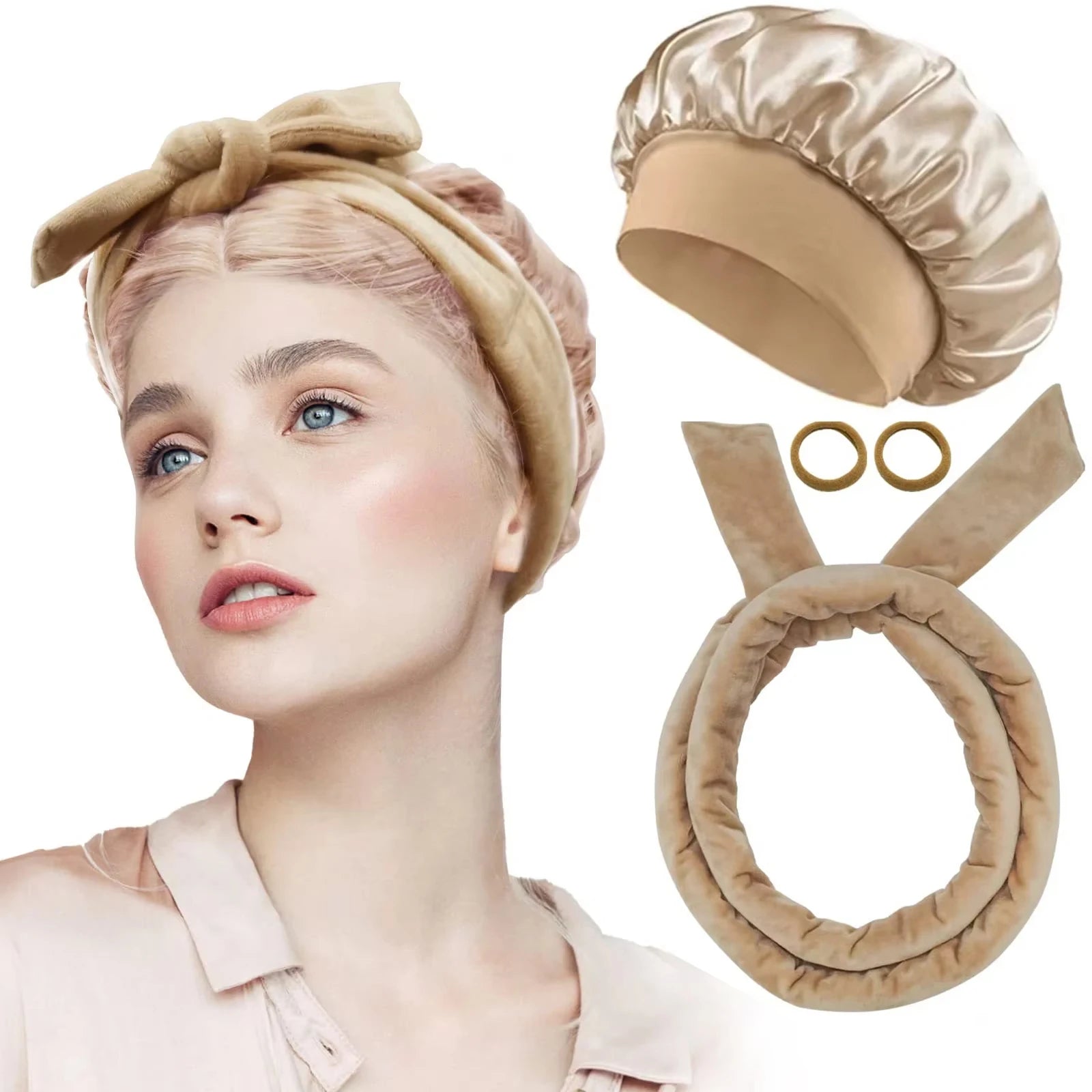 Overnight Curl & Sleep Cap Set