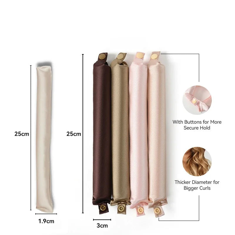 Satin Heatless Curling Headbands